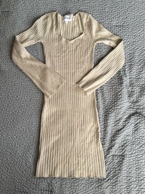 olive and oak knit dress Olive & Oak Sweater Dress, Gray and Maroon Stripes, Size XS, NWT